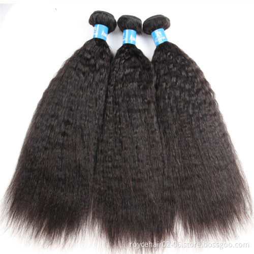 Virgin Peruvian Human Hair In Bulk, 10a 100% Curly Hair Bundles With Lace Closure Vendor,Unprocessed Kinky Straight Extensions